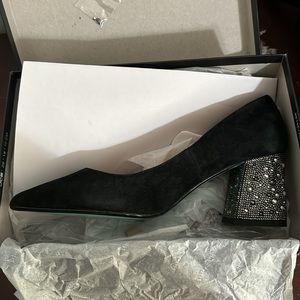 Betsy Johnson Black Sued size 10 heels